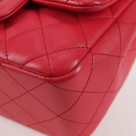 CHANEL Matelasse Chain Shoulder Bag Lamb Skin Pink Gold CC Auth 128553M - Picture 4 of 16